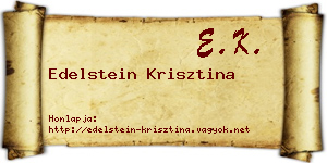 Edelstein Krisztina névjegykártya